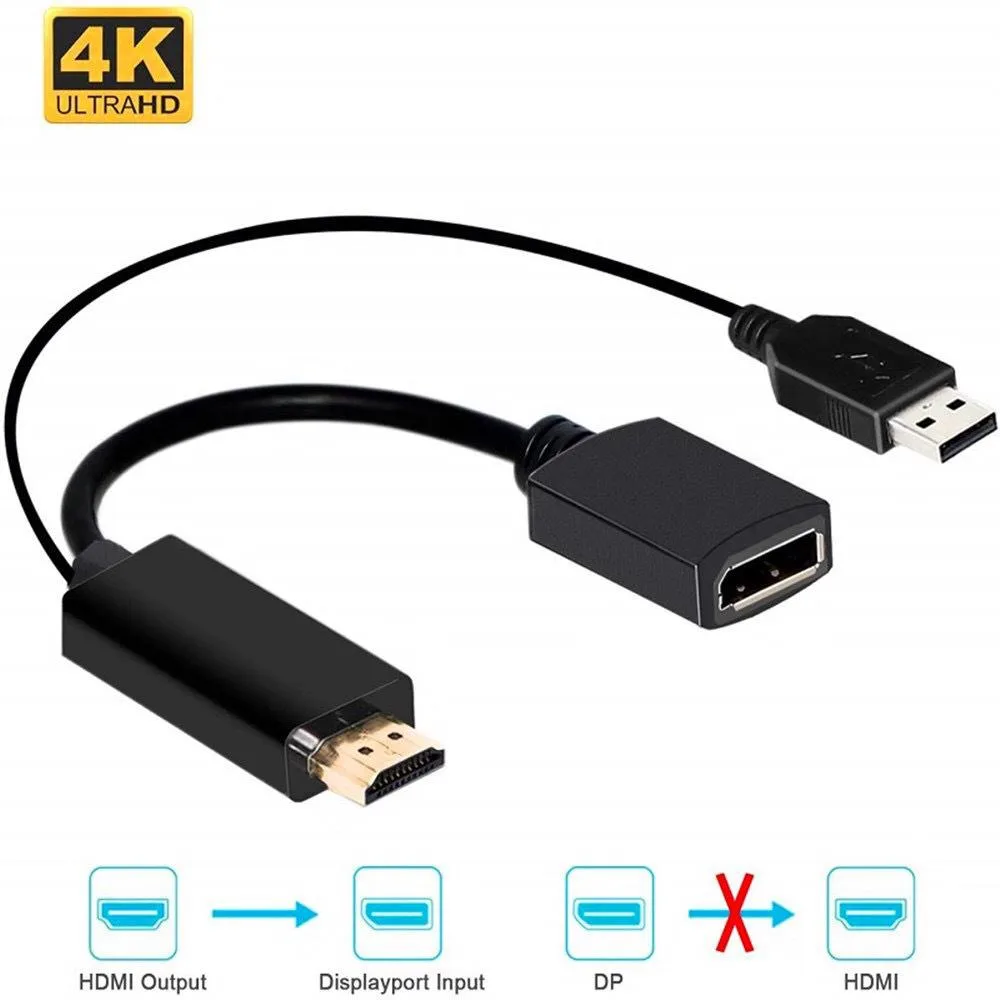LUOM LUOM 4K HDMI 2.0 to DP 1.4 Adapter USB Powered 60Hz — product photo