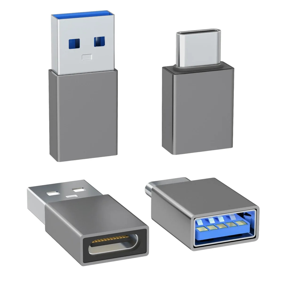  Henrety HEN00001 4-Pack USB C Converters Grey — product photo