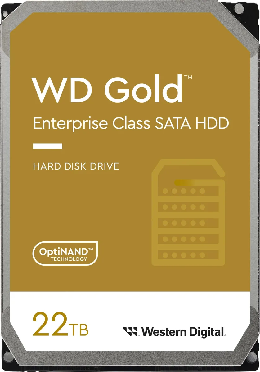 Western Digital Western Digital WD Gold 22TB SATA 7200 RPM 512MB 3.5" internal hard drive WD221KRYZ — product photo