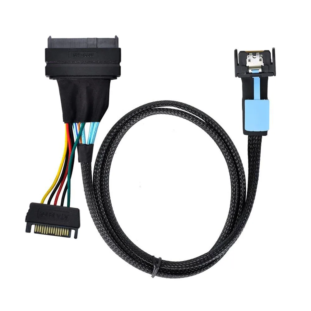 Fervit Fervit MCIO 4x to U.2 SFF-8639 NVMe PCIe 5.0 Cable 50cm — product photo