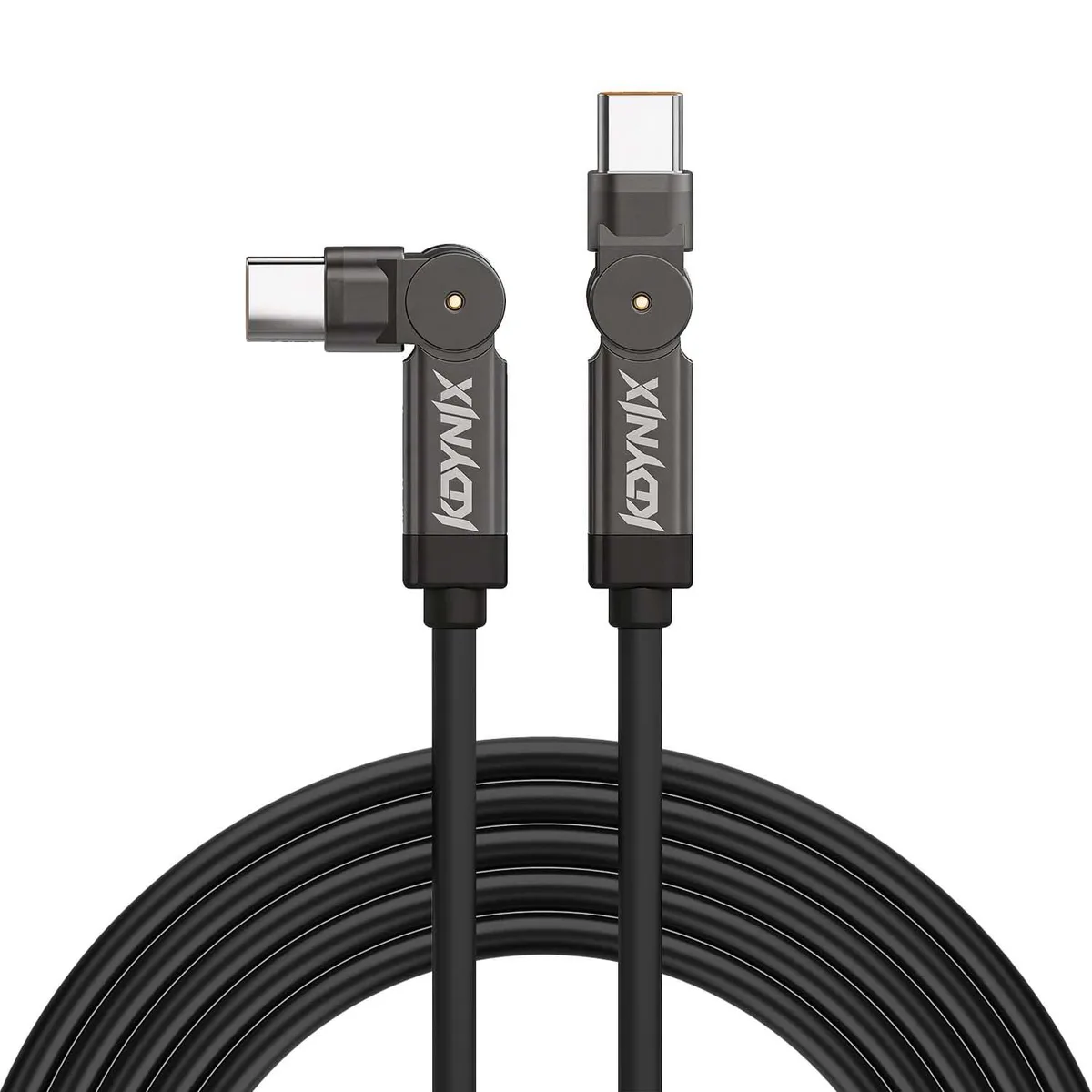 KDYNIX KDYNIX USB C to USB C Cable 10 ft 60W 180° Rotating Black — product photo