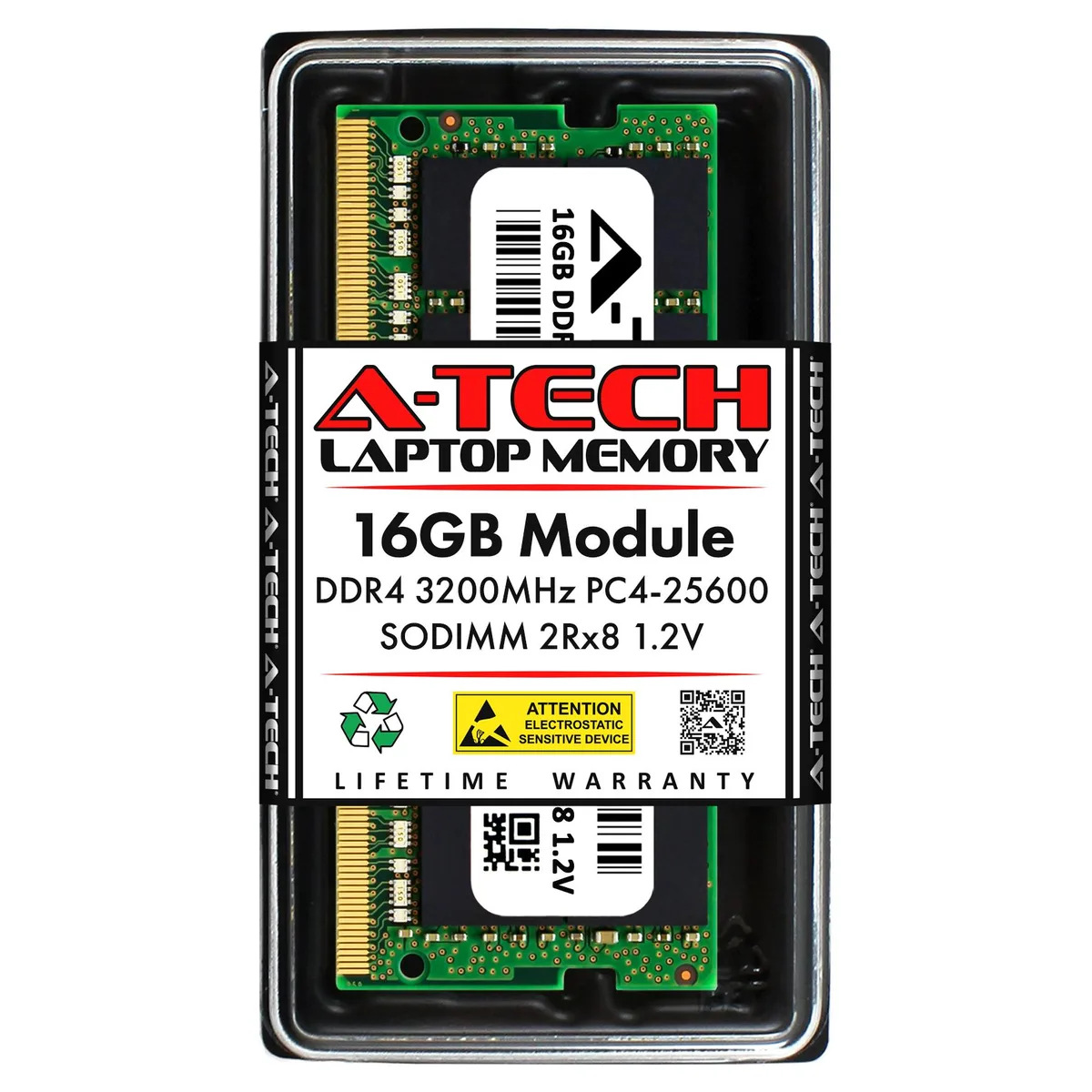 A-Tech A-Tech 16GB DDR4 3200MHz CL22 2Rx8 Dell AA937596 SNPWTHG4C/16G 260-Pin SODIMM Laptop RAM — product photo