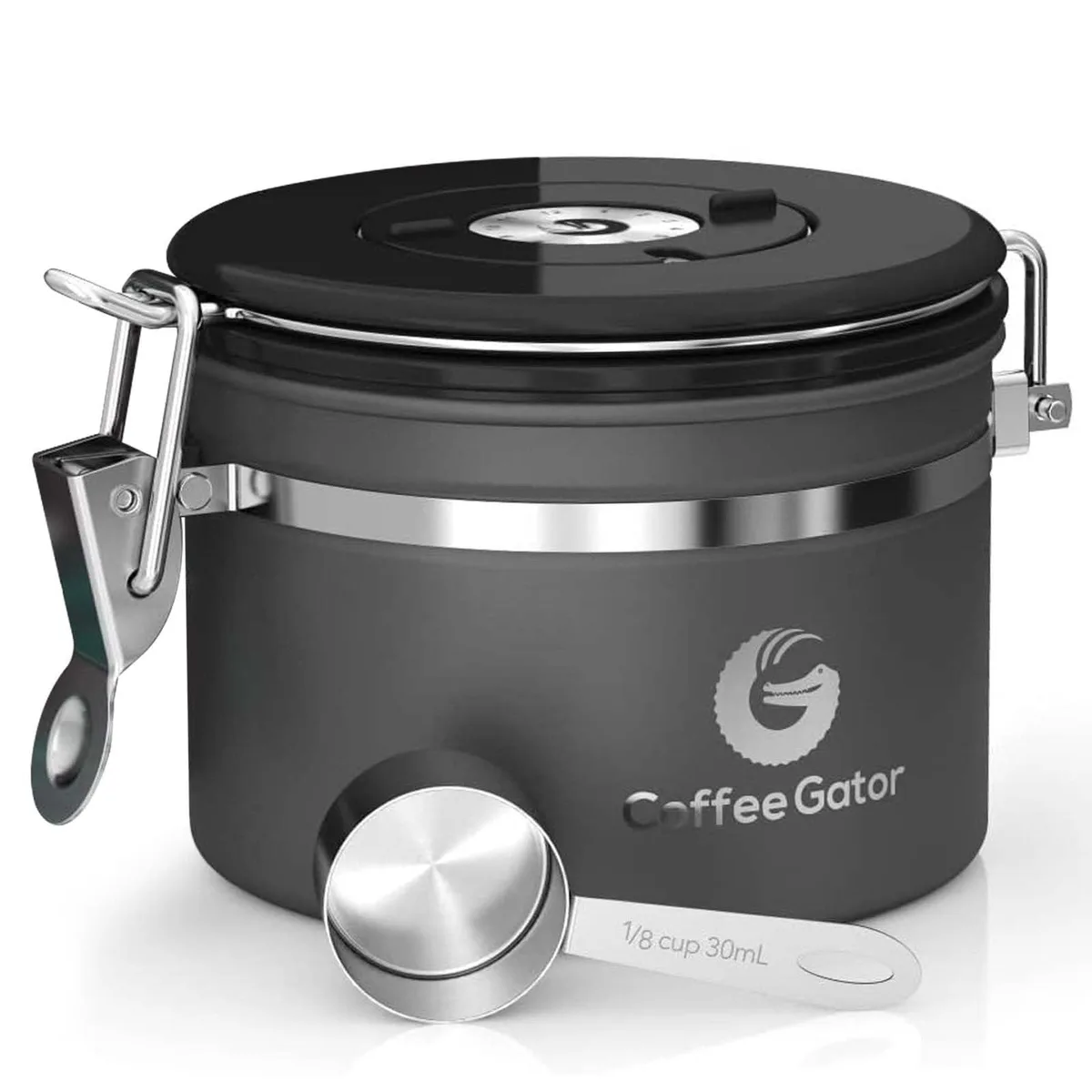 Coffee Gator 11oz Stainless Steel Canister Gray — product photo