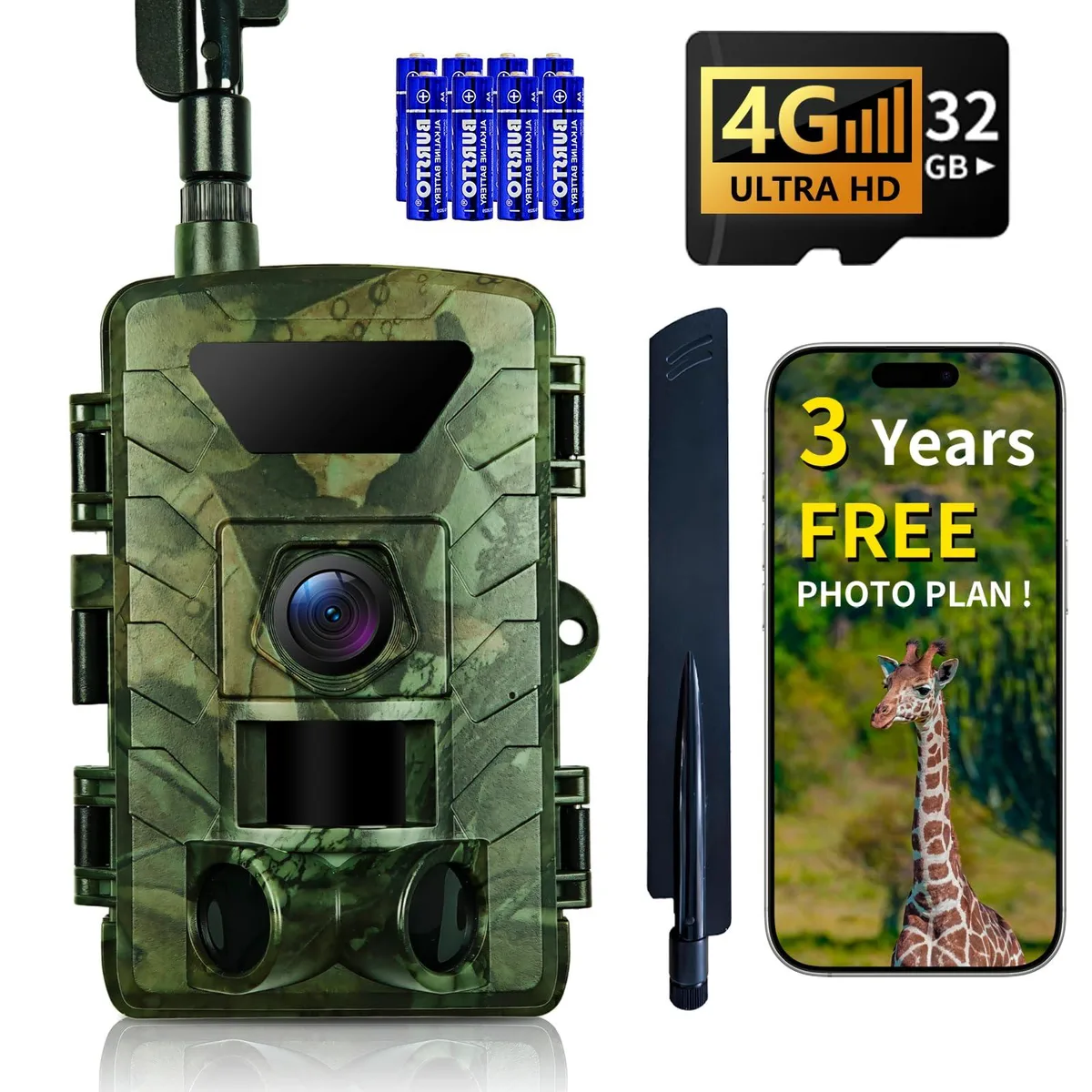  Fargarloo PR803G 1296p 60MP 4G Trail Camera 32GB — product photo