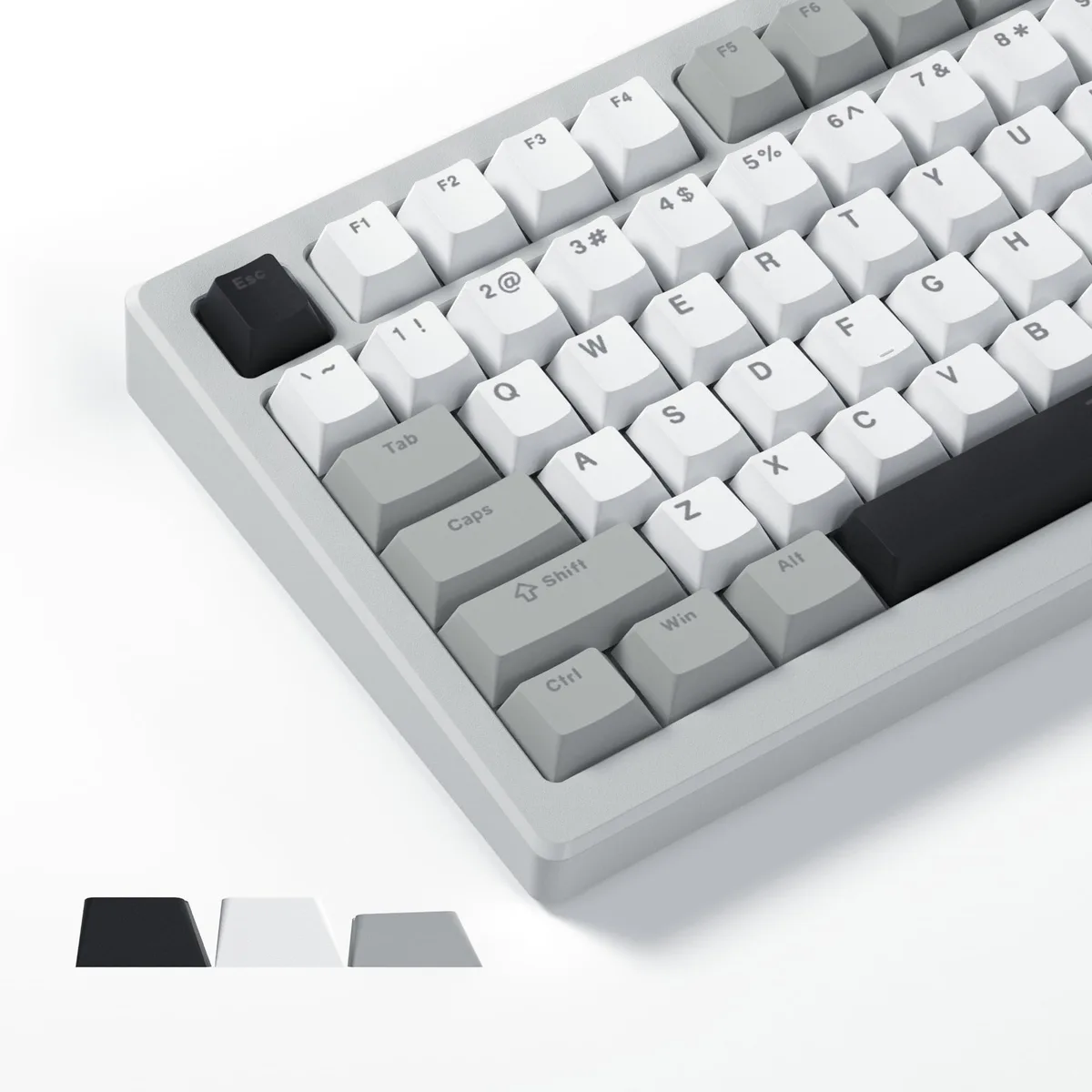 Womier Womier Shine Through PBT Keycaps Cherry Profile Grey Creamy 134 Keys — product photo