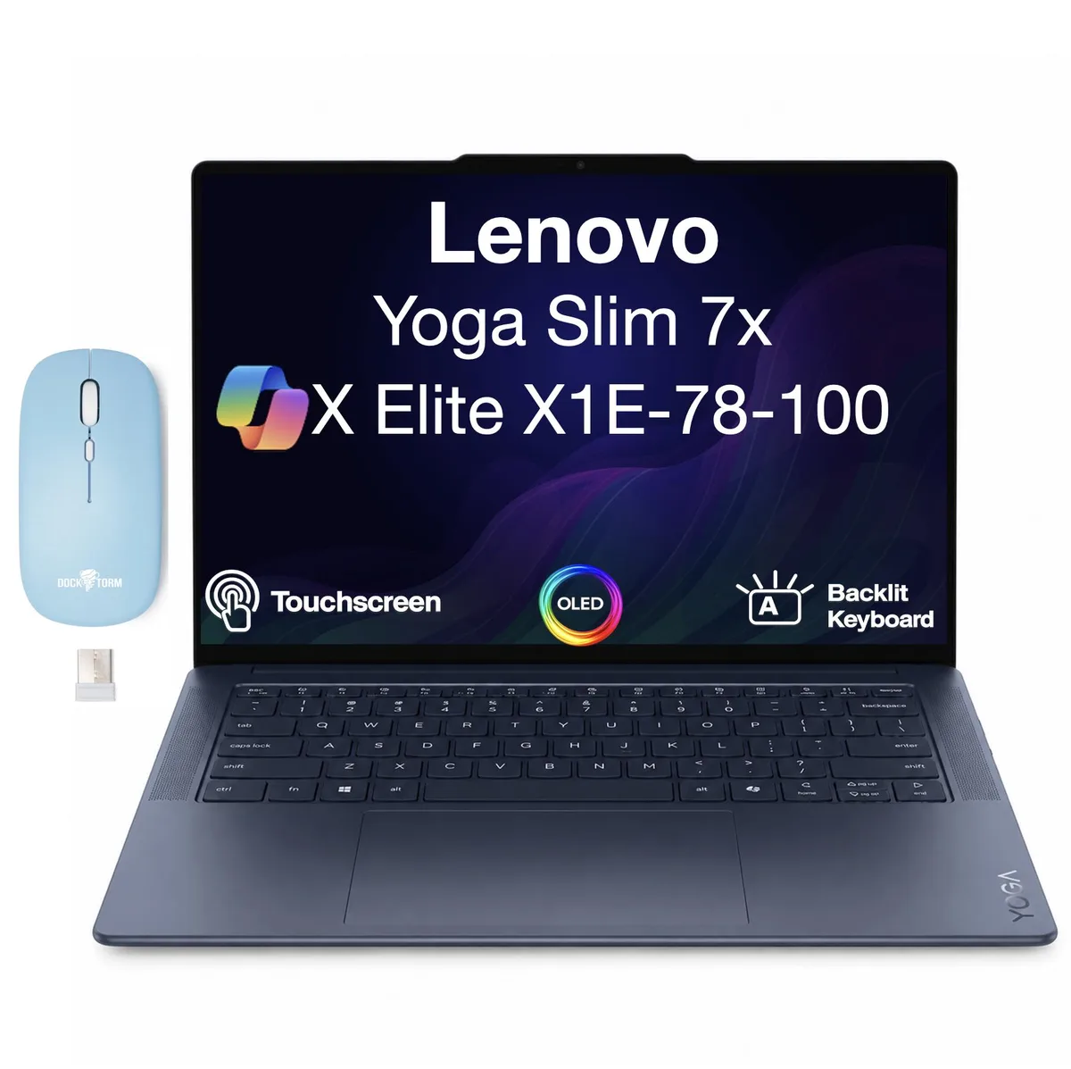 Lenovo Lenovo Yoga Slim 7x 14.5" OLED 2944x1840 Touch Snapdragon X Elite 32GB LPDDR5X 1TB SSD Blue — product photo