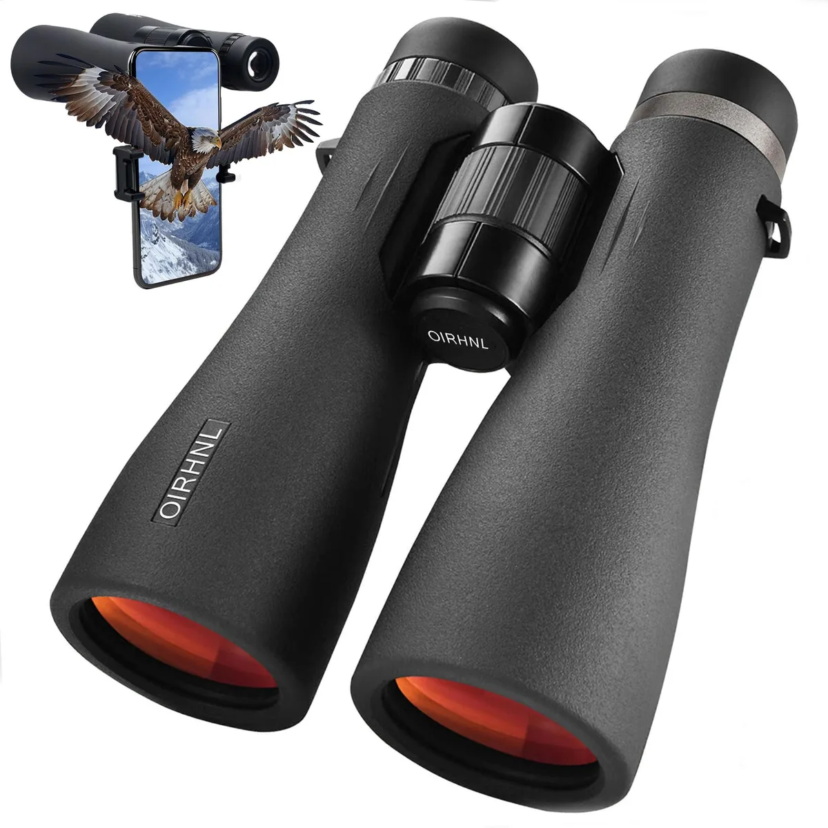 OIRHNL 12x50 HD Binoculars with Phone Adapter — product photo