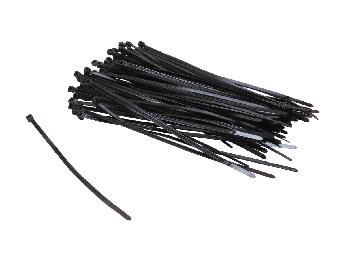 Nippon Labs Nippon Labs CT-8INT-BK 8" Intermediate Cable Ties Black 100pcs/Bag 40 lbs — product photo