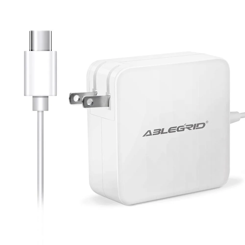 ABLEGRID ABLEGRID White 65W USB-C Charger for Lenovo Chromebook 3 11AST5 82H40000US — product photo