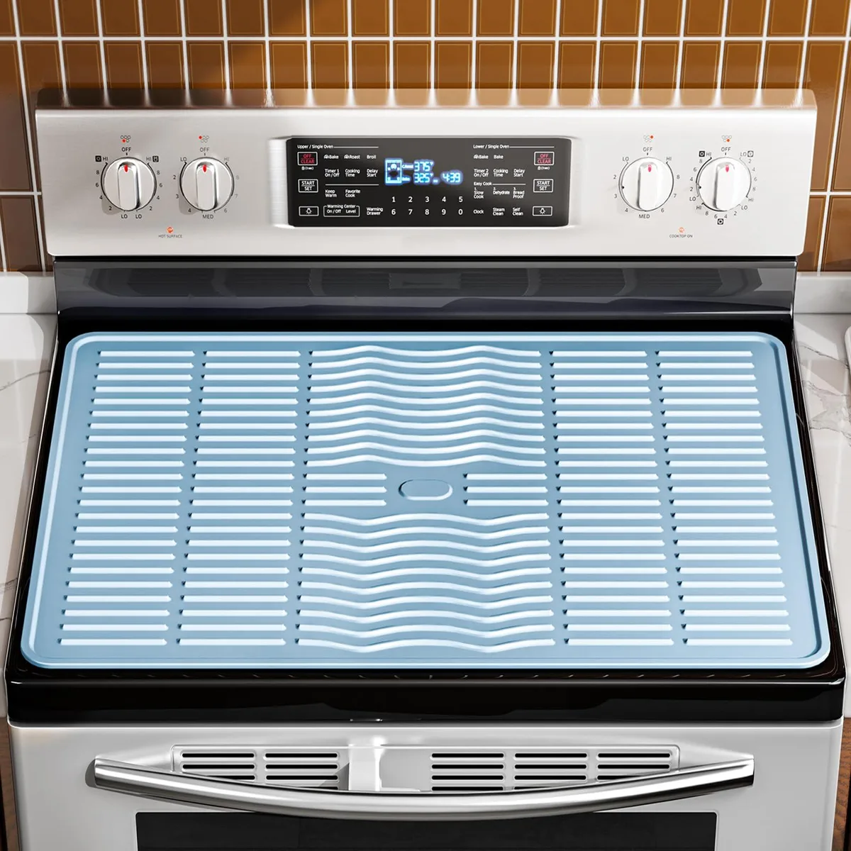  Mabnuby Silicone Stove Top Cover 30 x 21 In Blue — product photo