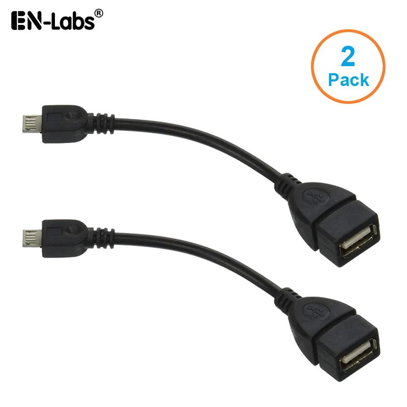 EN-Labs EN-Labs OTGMICROB2PK 2 Pack USB 2.0 OTG Micro USB Adapter (Black) — product photo