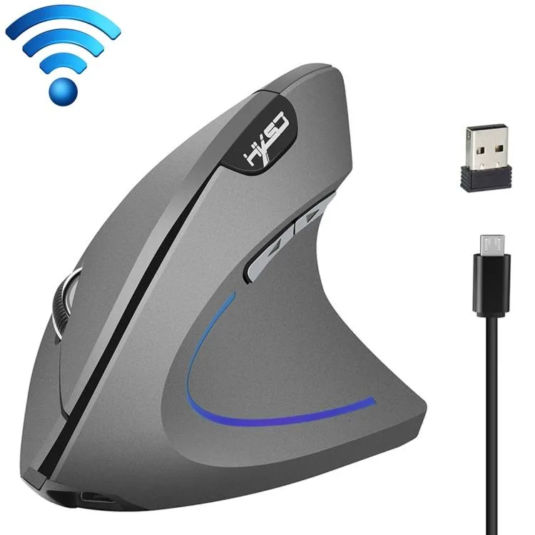 eForChina eForChina HXSJ T22 2.4GHz Wireless 4-Key 2400 DPI Vertical Mouse Grey — product photo
