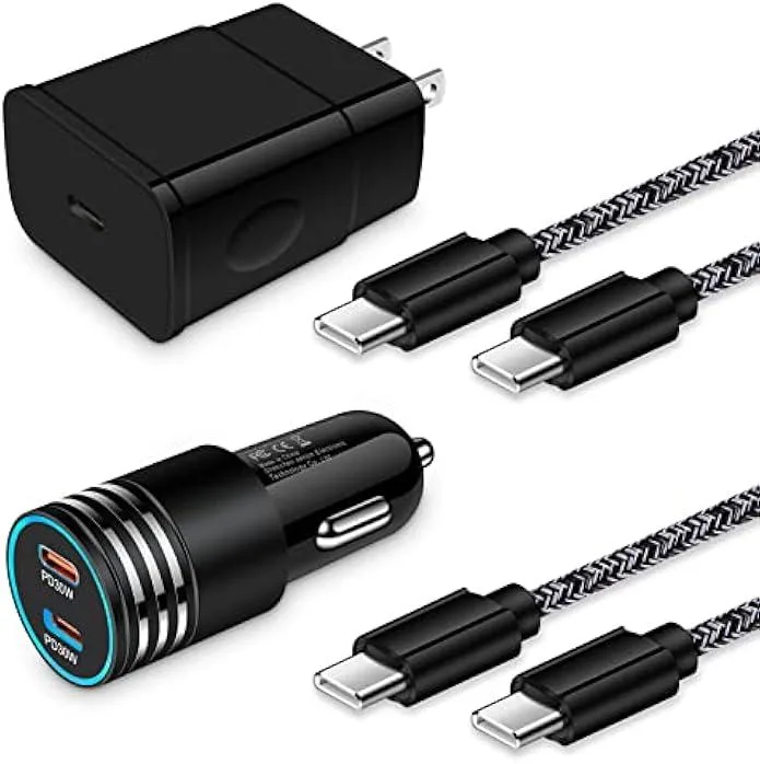 TAURKENAM TAURKENAM Super Fast Charger Kit 25W 30W 60W USB-C Cable 3ft 6ft — product photo