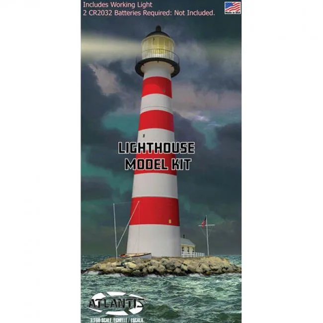 Atlantis Atlantis 1:160 Lighthouse Kit with Light and Diorama Base — product photo