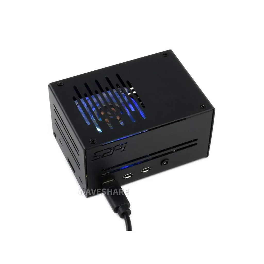 LORDWORLD LORDWORLD Firm Metal Case for Raspberry Pi 4 B Low-Profile ICE Tower Cooling Fan — product photo