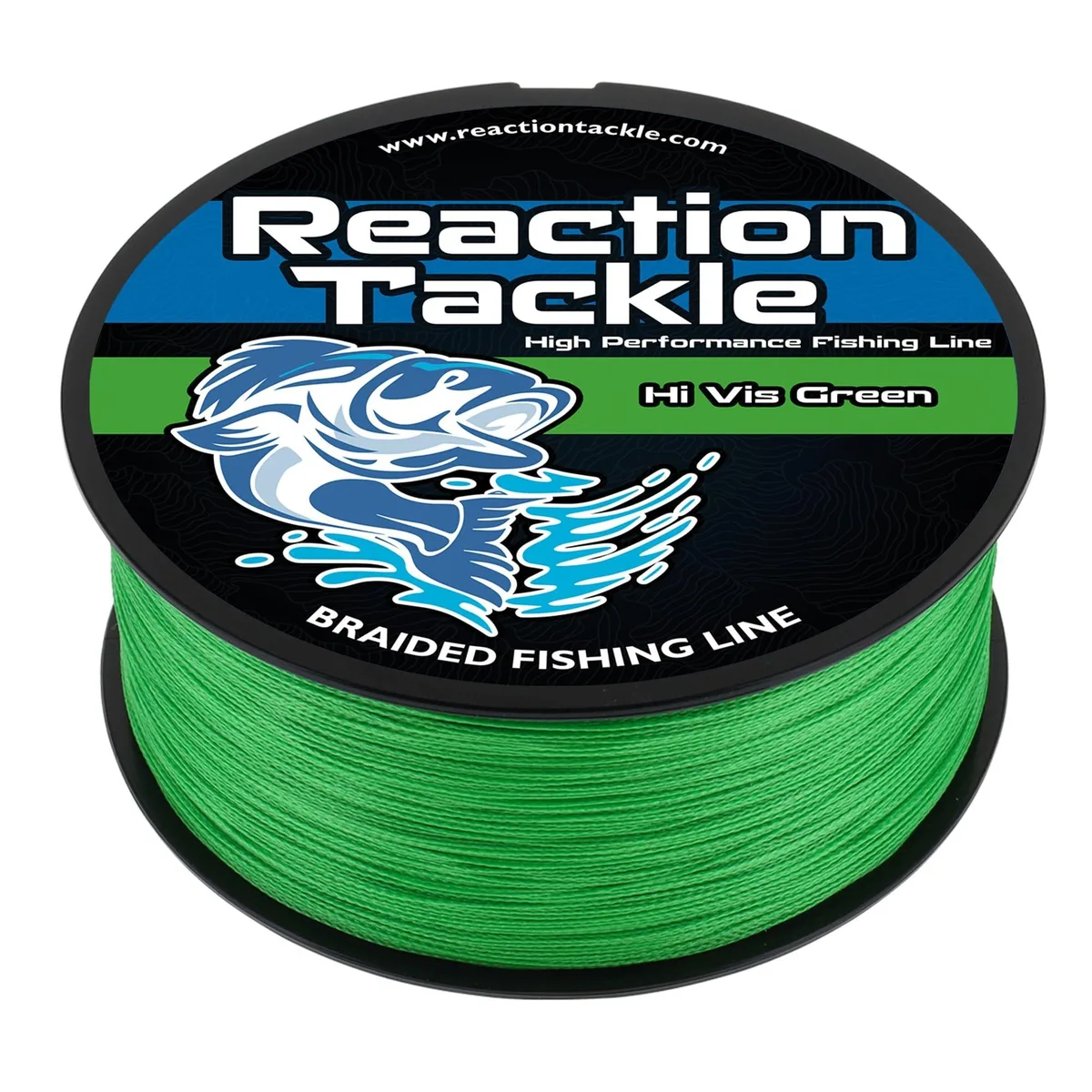  Reaction Tackle Braided Fishing Line Hi Vis Green 20lb 150yds — product photo