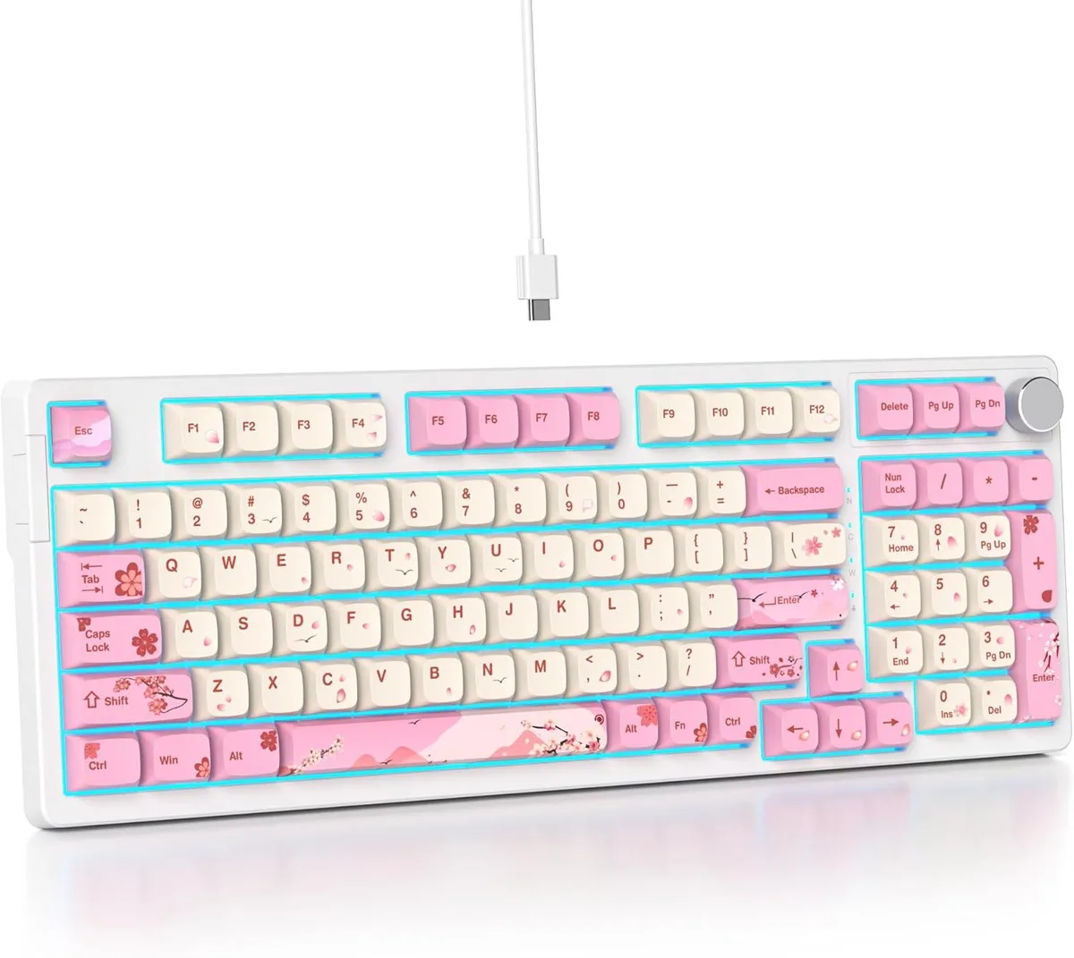 TUKO TUKO 96% 98-Key Gasket Mechanical Gaming Keyboard (98 Flower) — product photo