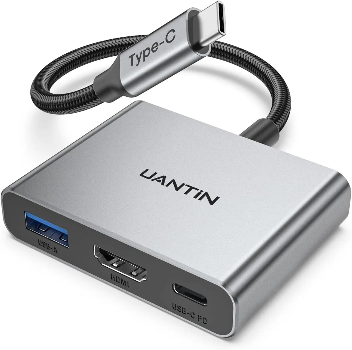 MCHOSE MCHOSE USB C to HDMI Adapter 4K 100W PD USB 3.0 Hub Dongle Gray — product photo