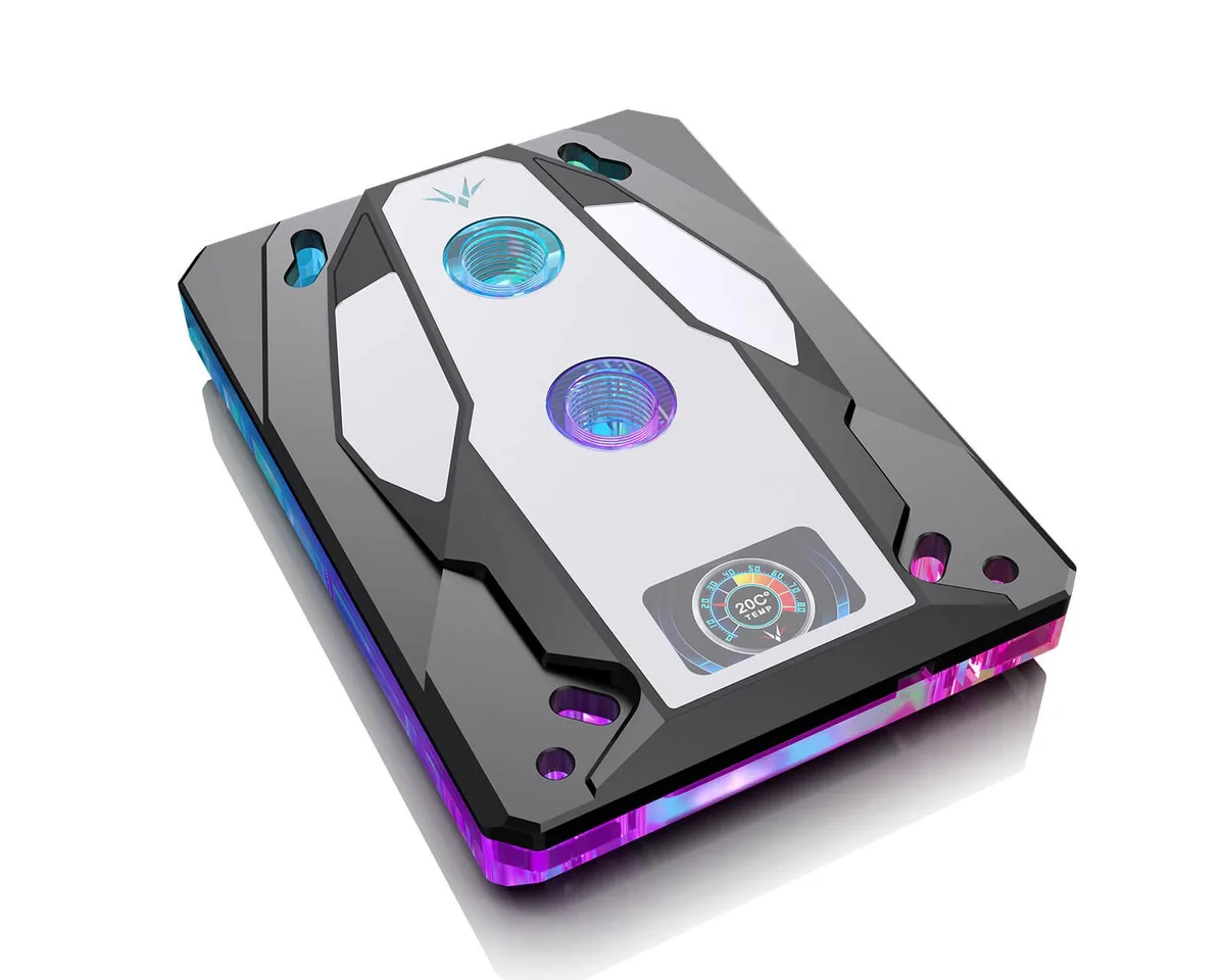 Bykski Bykski Granzon GAMS CPU Water Block Digital Display Black RBW AM4 AM5 — product photo