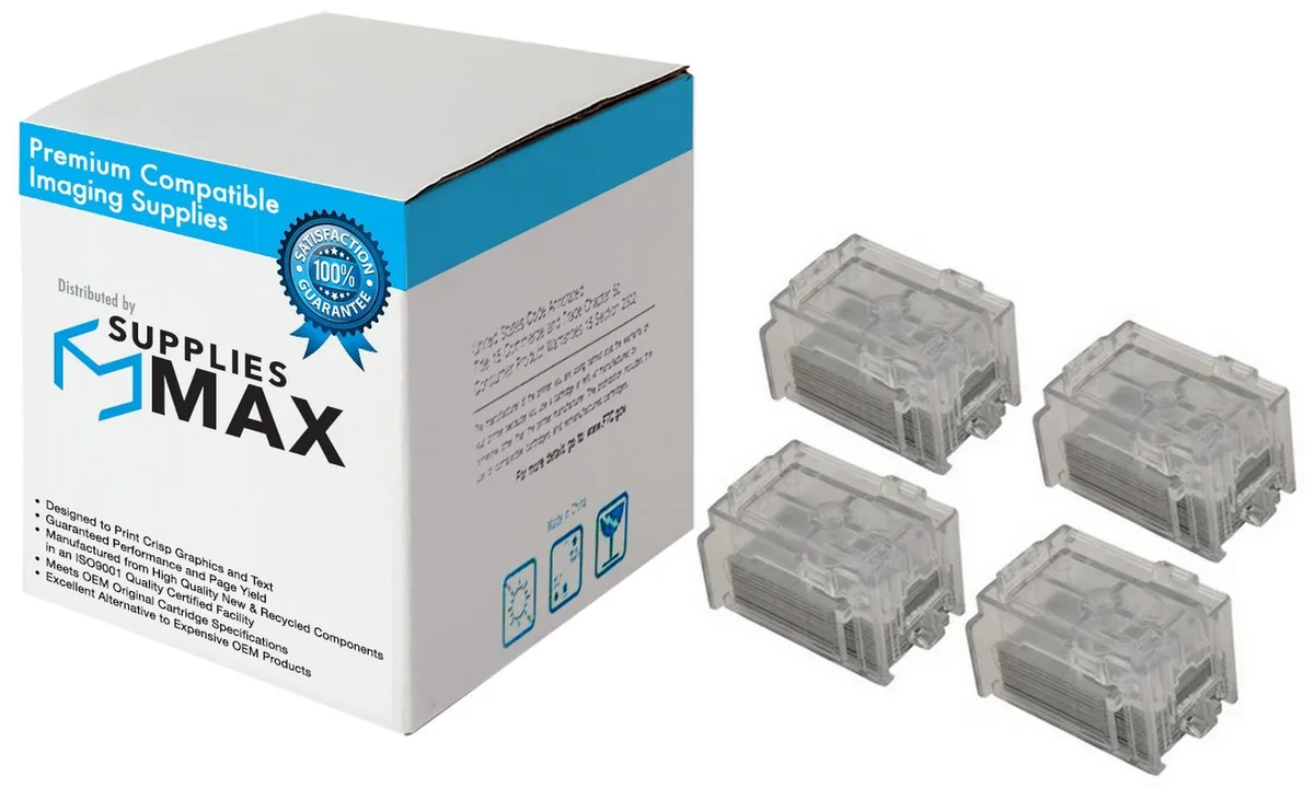 SuppliesMax SuppliesMax RIC416712 Staples Cartridge 4 Pack 8000 Staples — product photo