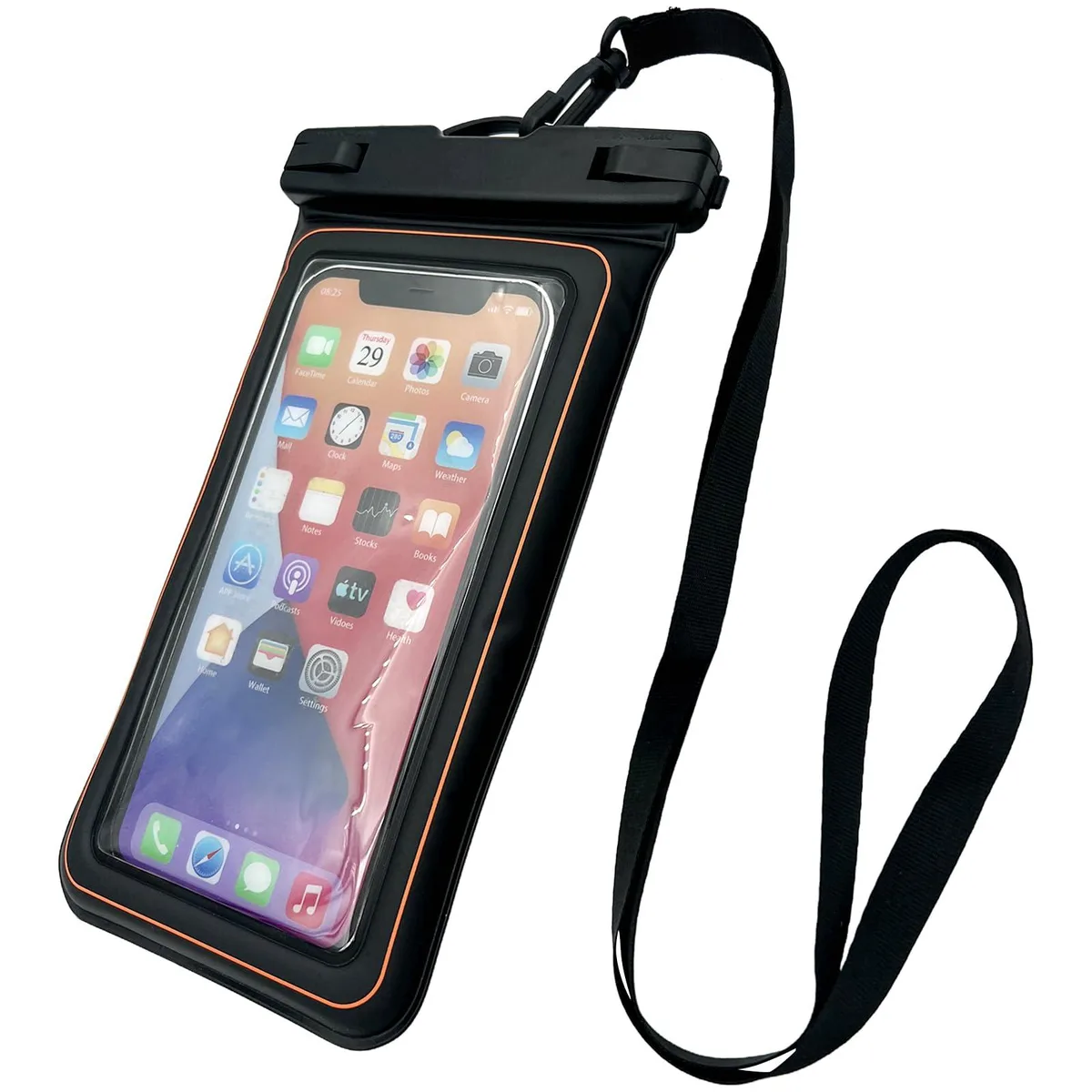 No Sew No Sew 178TY IPX8 Waterproof Floating Phone Case Up to 7" Black — product photo