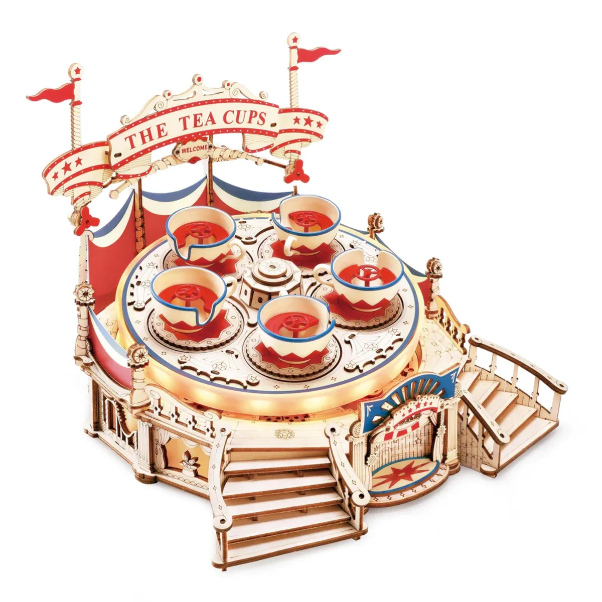 Hands Craft Hands Craft Tilt-A-Whirl Tea Cups 280 Pcs Stem Toy — product photo