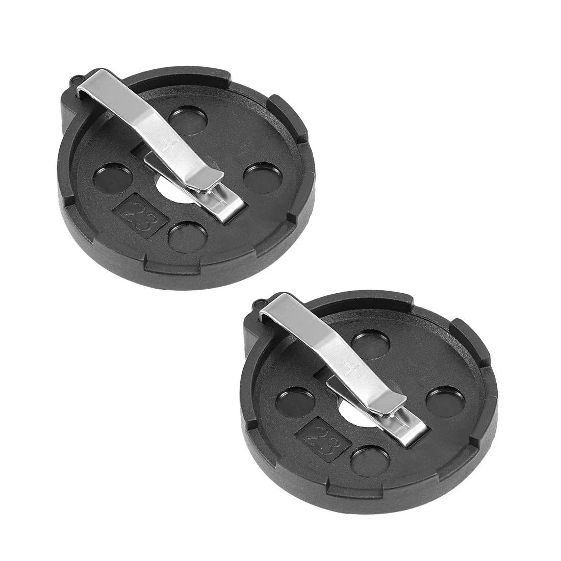 Unique-Bargains Unique-Bargains Horizontal Coin Battery Holder Black 2 Pcs CR2032 CR2025 CR2016 — product photo