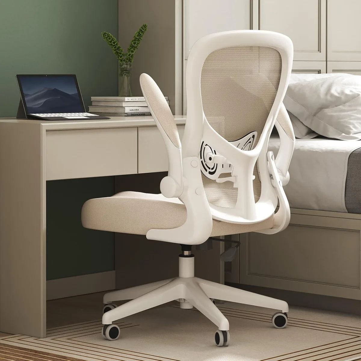 PISKEKAT PISKEKAT Ergonomic Mesh Office Chair Grey 90° Flip Arms 3.14in Cushion — product photo