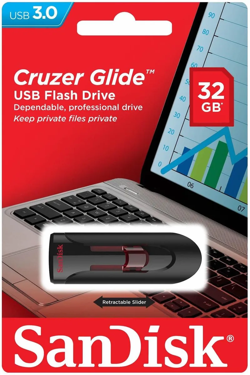 SanDisk SanDisk Cruzer Glide 32GB USB 3.0 Flash Drive SDCZ600-032G-G35 — product photo