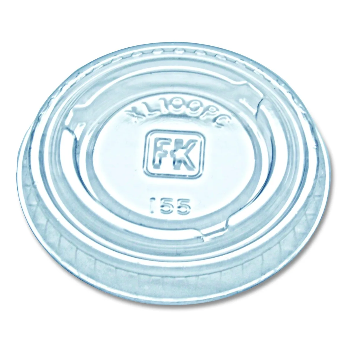 Clear flat plastic lids for small portion cups, 2500 count