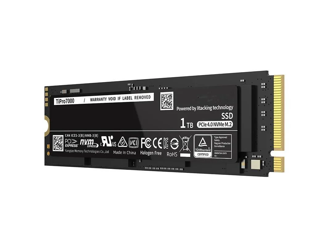Green rectangular M.2 2280 SSD with black controller and gold edge connector