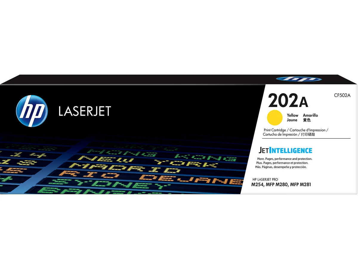 HP HP CF502A 202A Yellow Toner Cartridge 1300 Pages — product photo