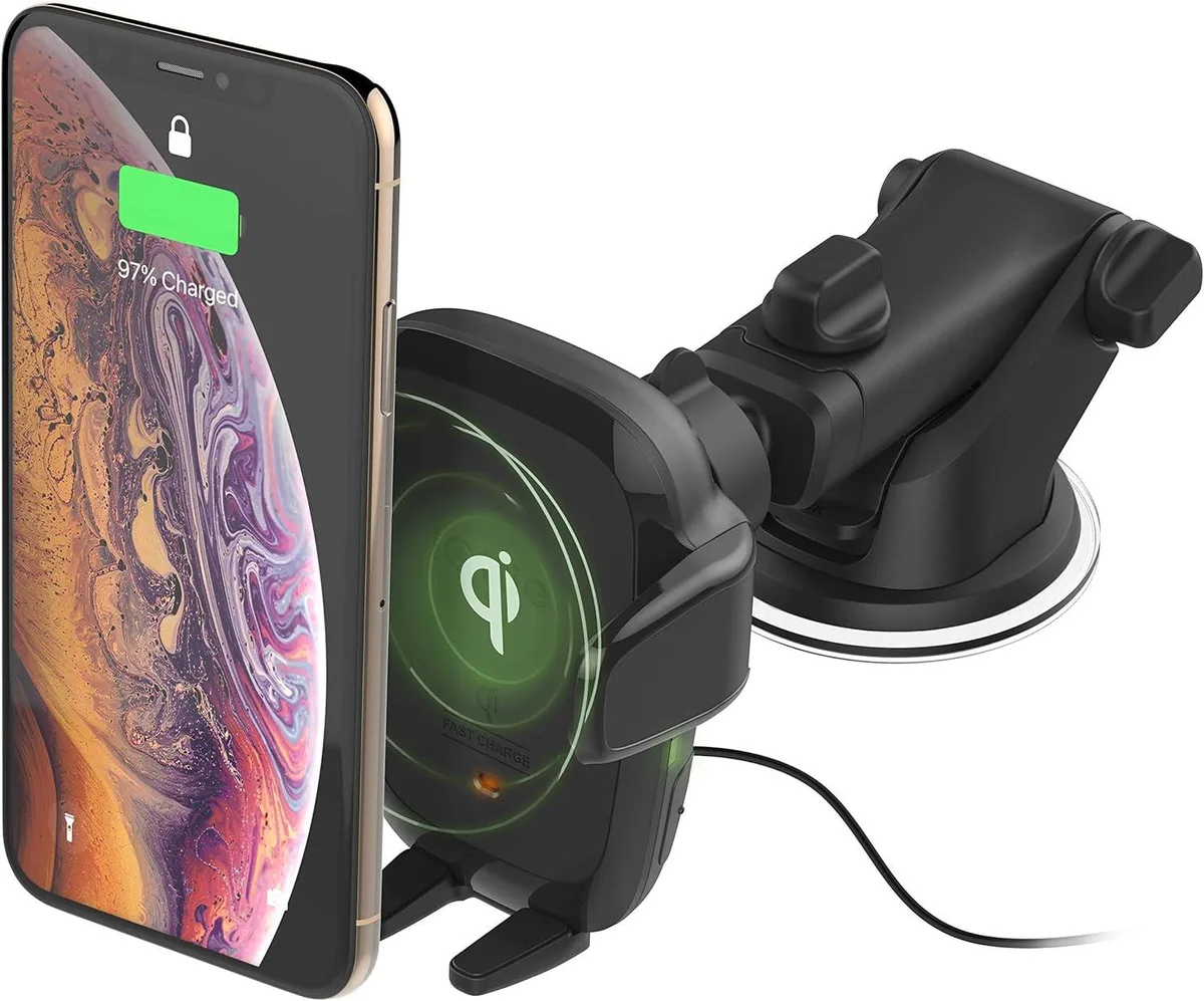 Hamzan Hamzan Auto Sense Qi Wireless Car Charger 10W 7.5W 225° arc 6.75-11 — product photo
