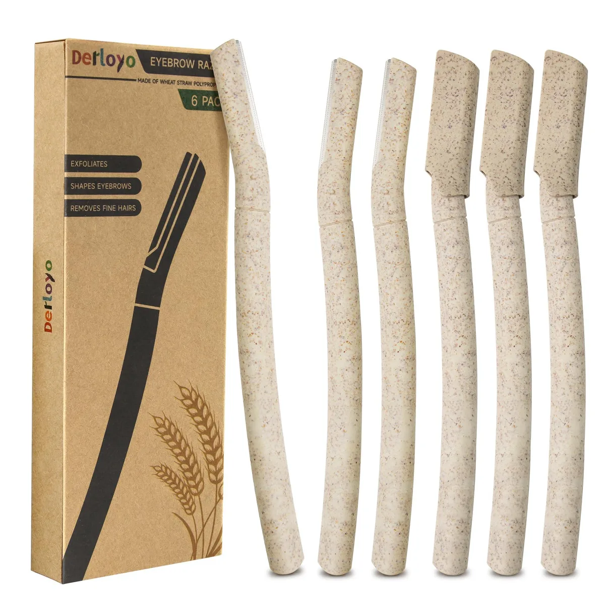 No Sew No Sew 6-Pack Eyebrow Razor Beige Shavers For Women — product photo