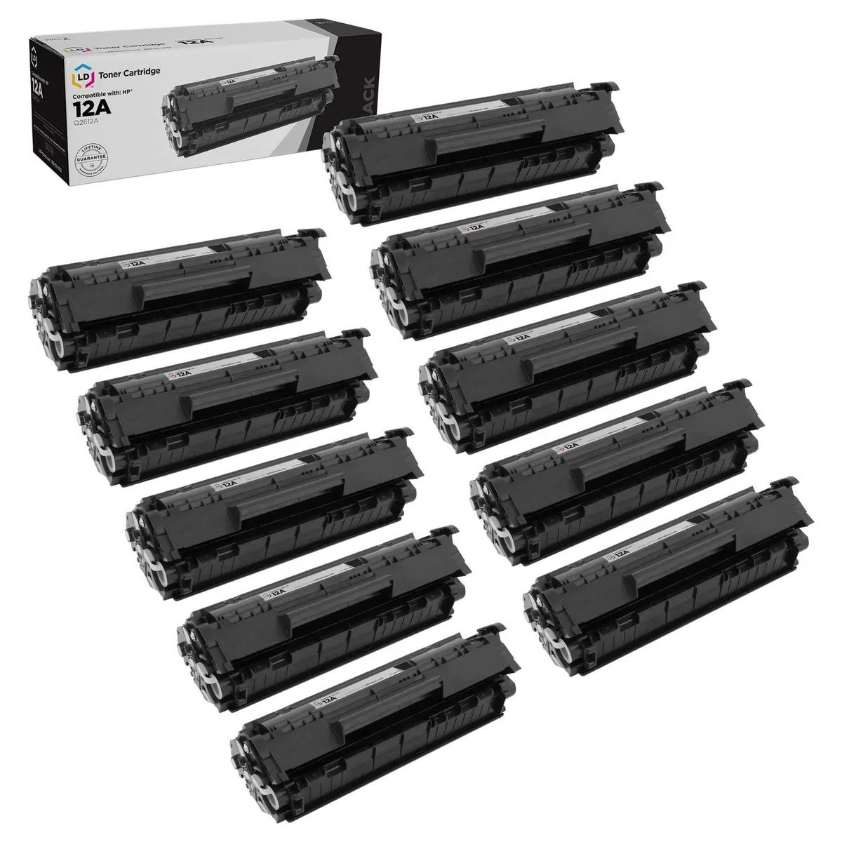 LD Products LD Products HP 12A Q2612A Black Toner Cartridge 10-Pack — product photo