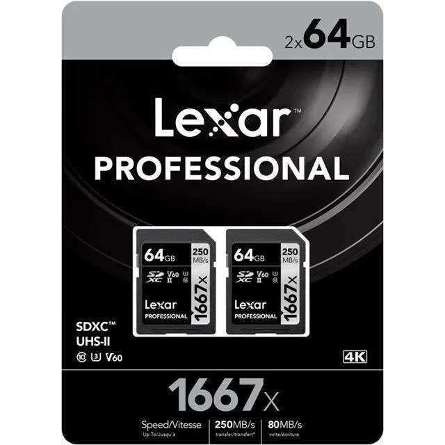 Lexar Lexar LSD64GCBNA16672 64GB memory card 2-Pack — product photo