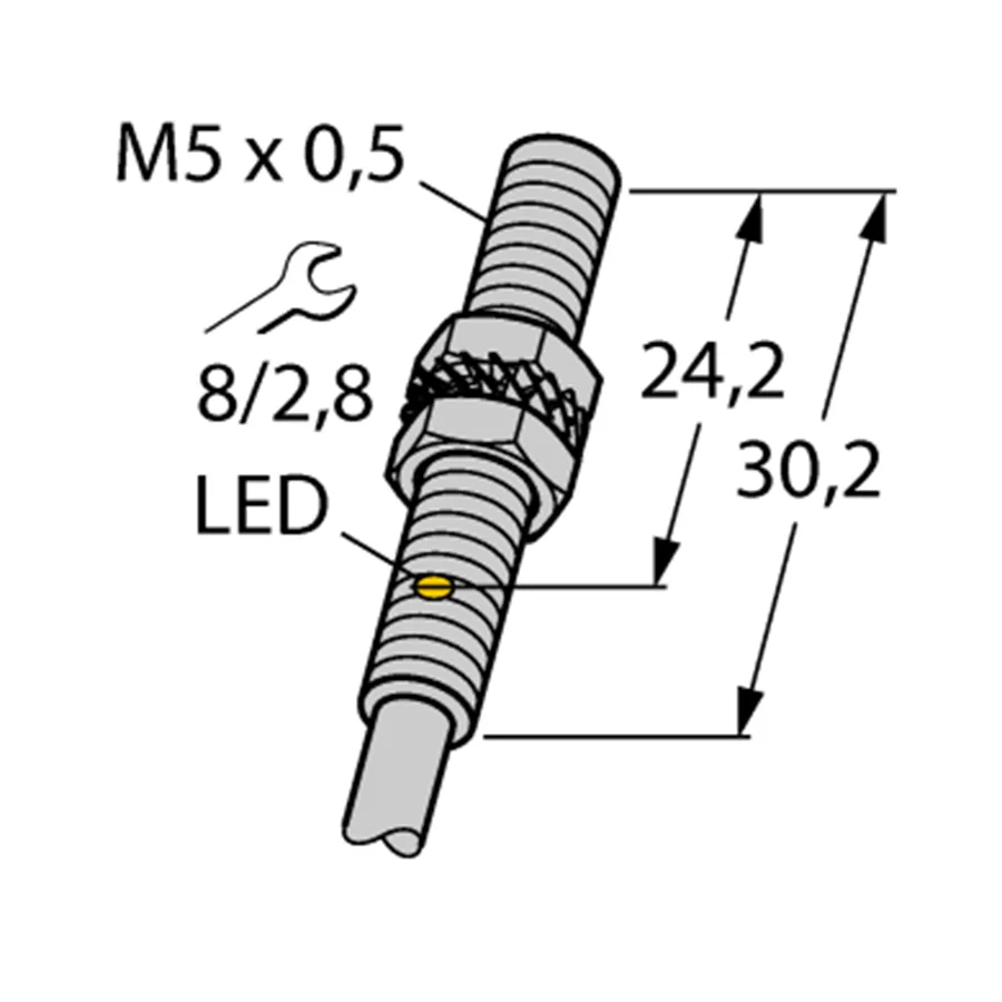 Turck Turck Bi1-G05-AP6X 4609740 inductive sensor PNP M5×0.5 10–30 VDC 32 g — product photo
