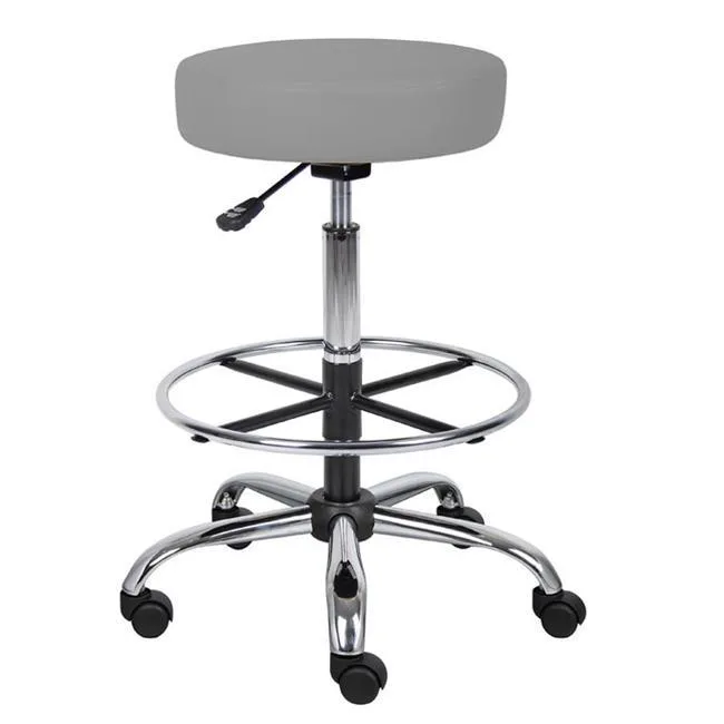 BOSS Office Products BOSS Office Products B16240-GY Food Service Drafting Stool with Foot Ring Grey — product photo