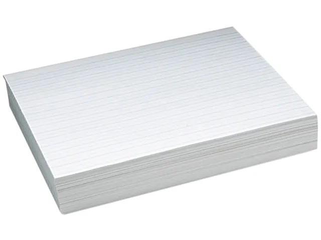 White ruled newsprint practice paper ream, 500 sheets