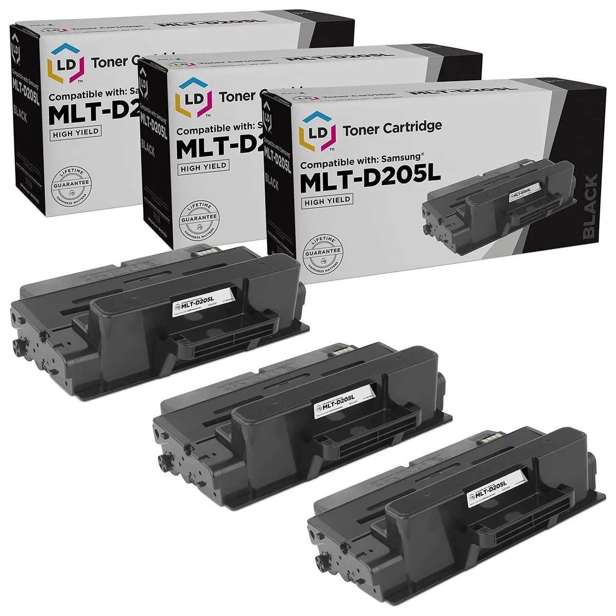 LD Products LD Products MLT-D205L Black Toner Cartridge 3-Pack High Yield 5000 Pages — product photo