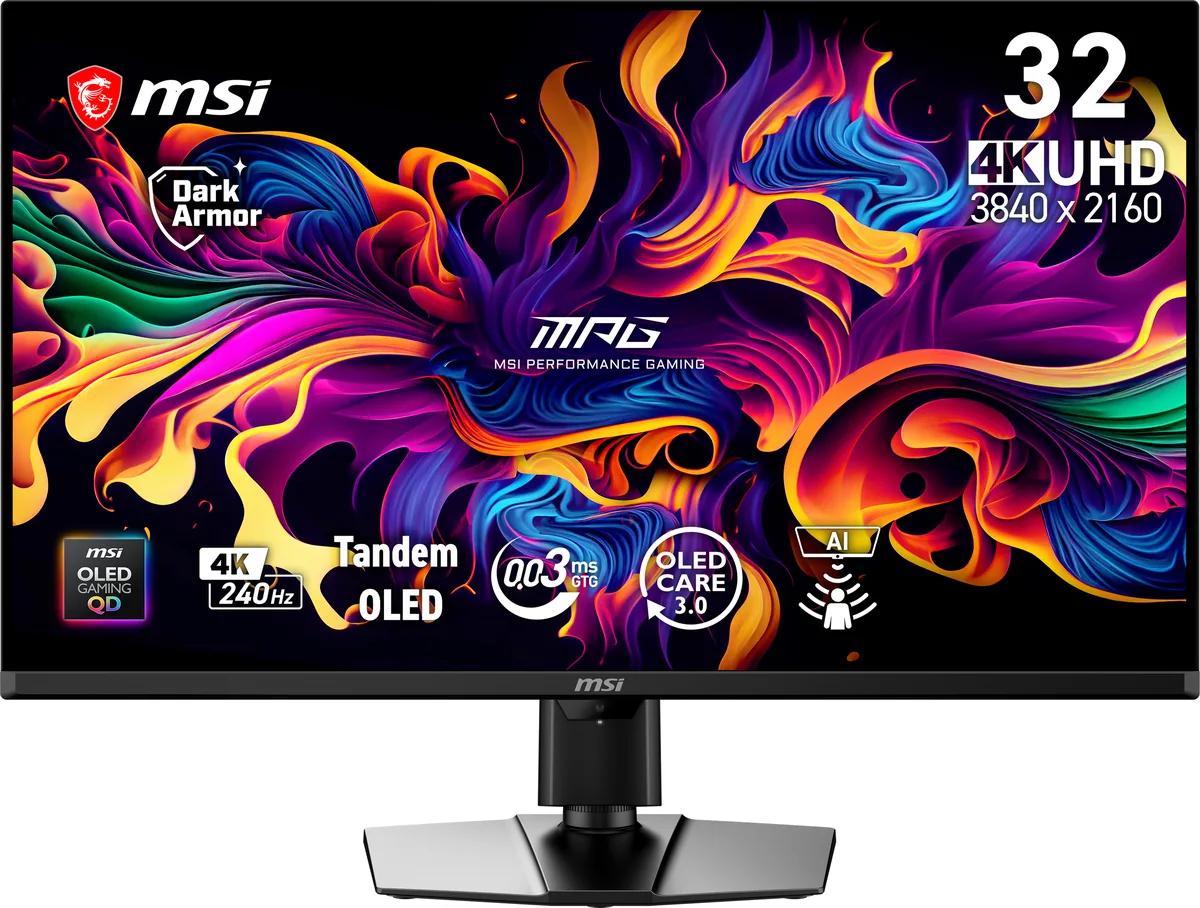 MSI MSI MPG 322UR QD-OLED X24 31.5" 4K 240Hz gaming monitor — product photo