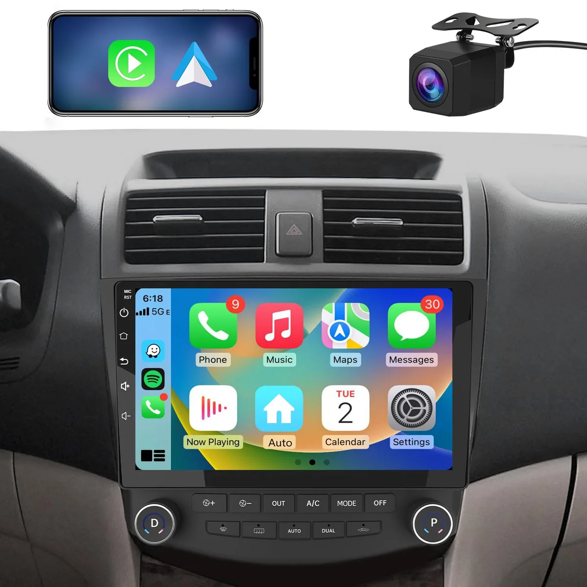 litillbuly litillbuly XT812CAccord-HS19 Android 13 Car Radio Stereo 2+64G with Backup Camera — product photo