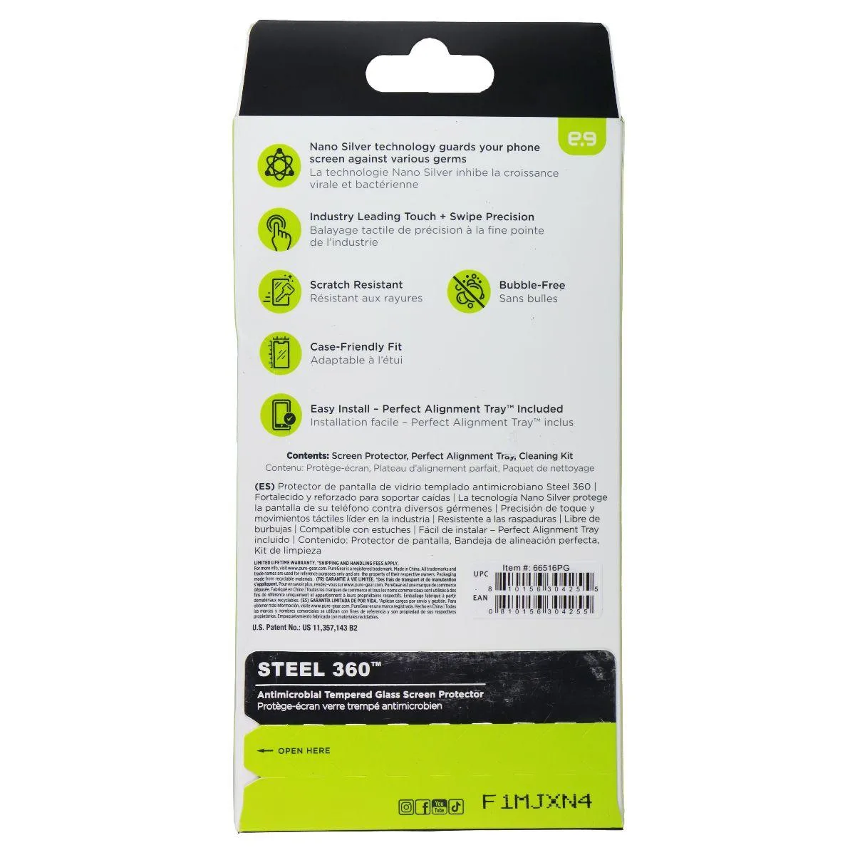 PureGear PureGear Steel 360 Tempered Glass Screen Protector Google Pixel 9a Clear — product photo