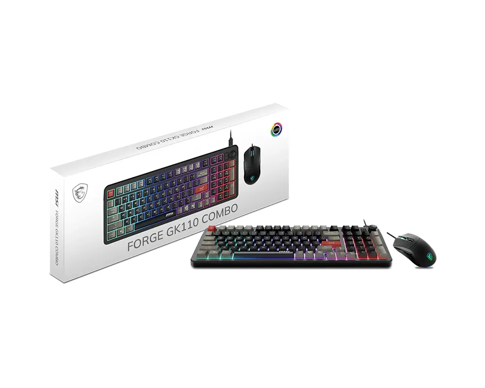 MSI MSI FORGE GK110 COMBO gaming keyboard &amp; mouse combo — product photo
