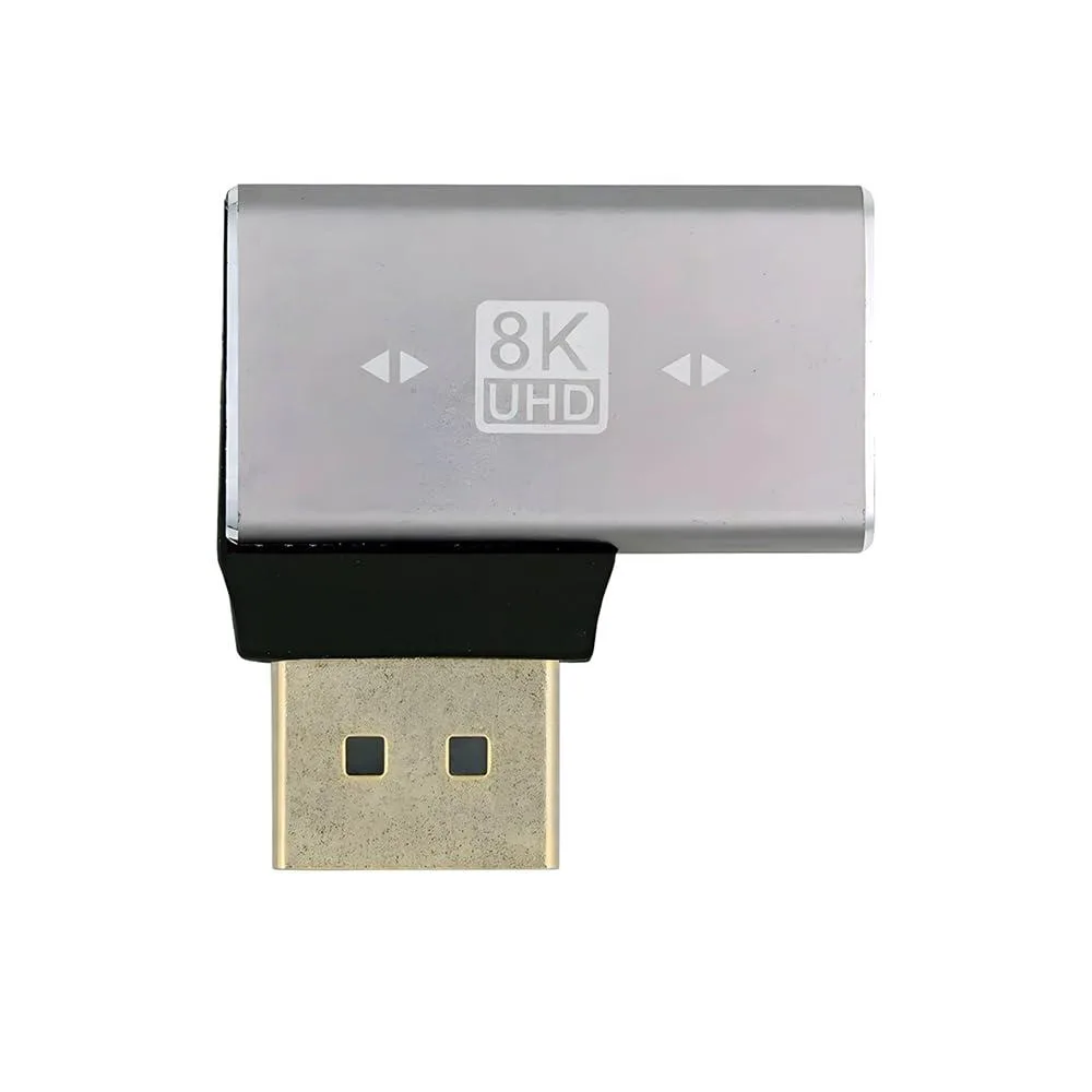 LORDWORLD LORDWORLD DisplayPort 1.4 Male to Female Adapter Left Angled 90° 8K 60Hz 4K 144Hz — product photo