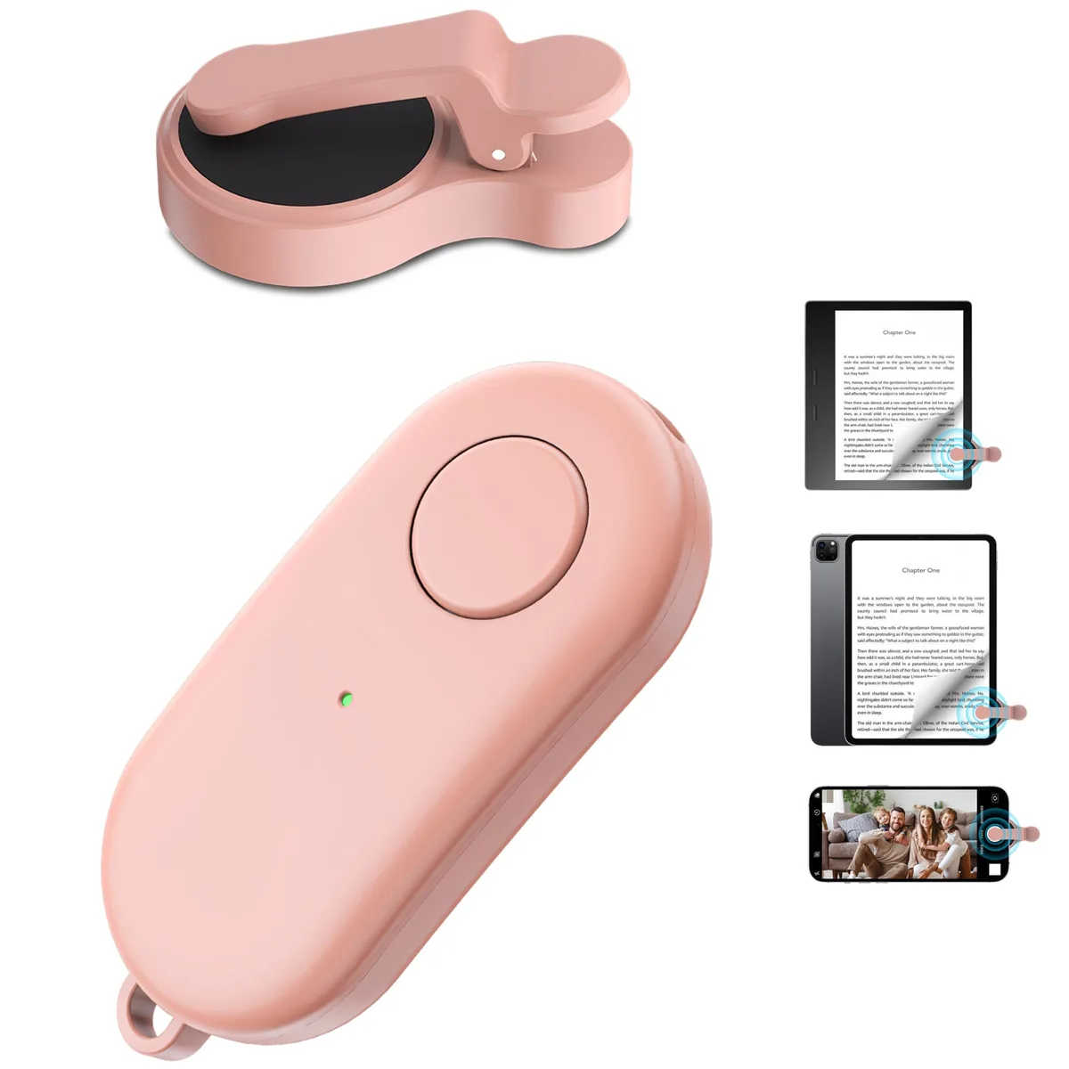 HIGHGO K1 Camera Remote Shutter & Page Turner Pink — product photo