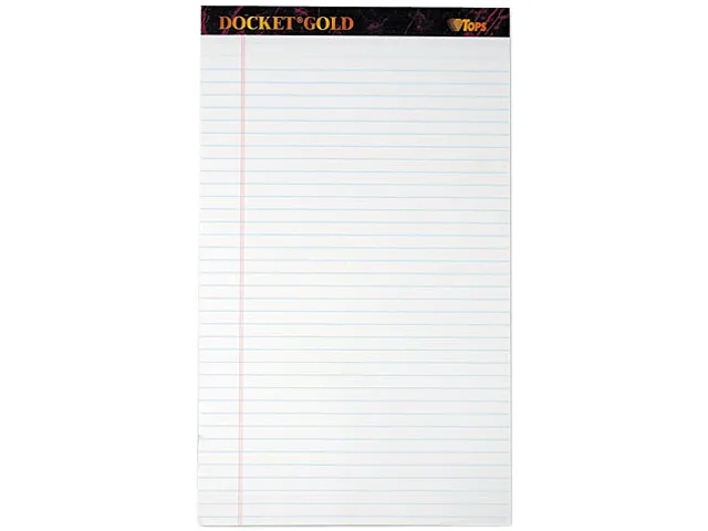TOPS TOPS 63990 Docket Gold Legal Ruled Pad 12 Pack 50 Sheets — product photo