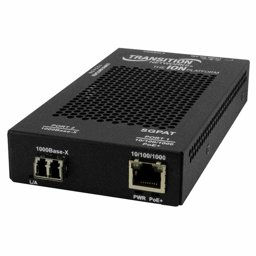 Transition Networks Transition Networks SGPAT1039105FNA PoE+ Fiber Media Converter — product photo