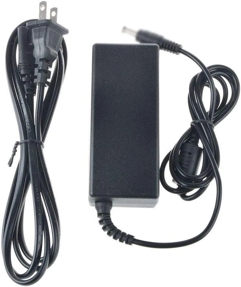 Black rectangular 65W AC adapter with cable and barrel connector