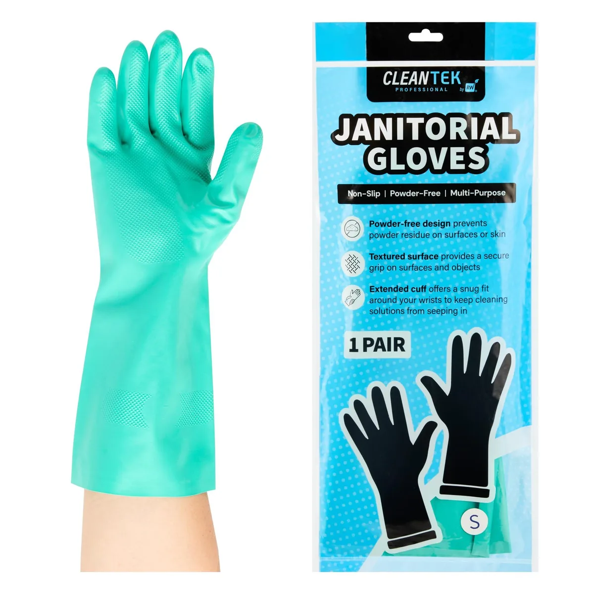  Restaurantware RWP1664G-1 Small 15 Mil Nitrile Glove 10 Pair — product photo